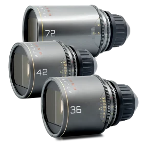 alquiler de cámaras y set de lentes prime de cine para rodajes.